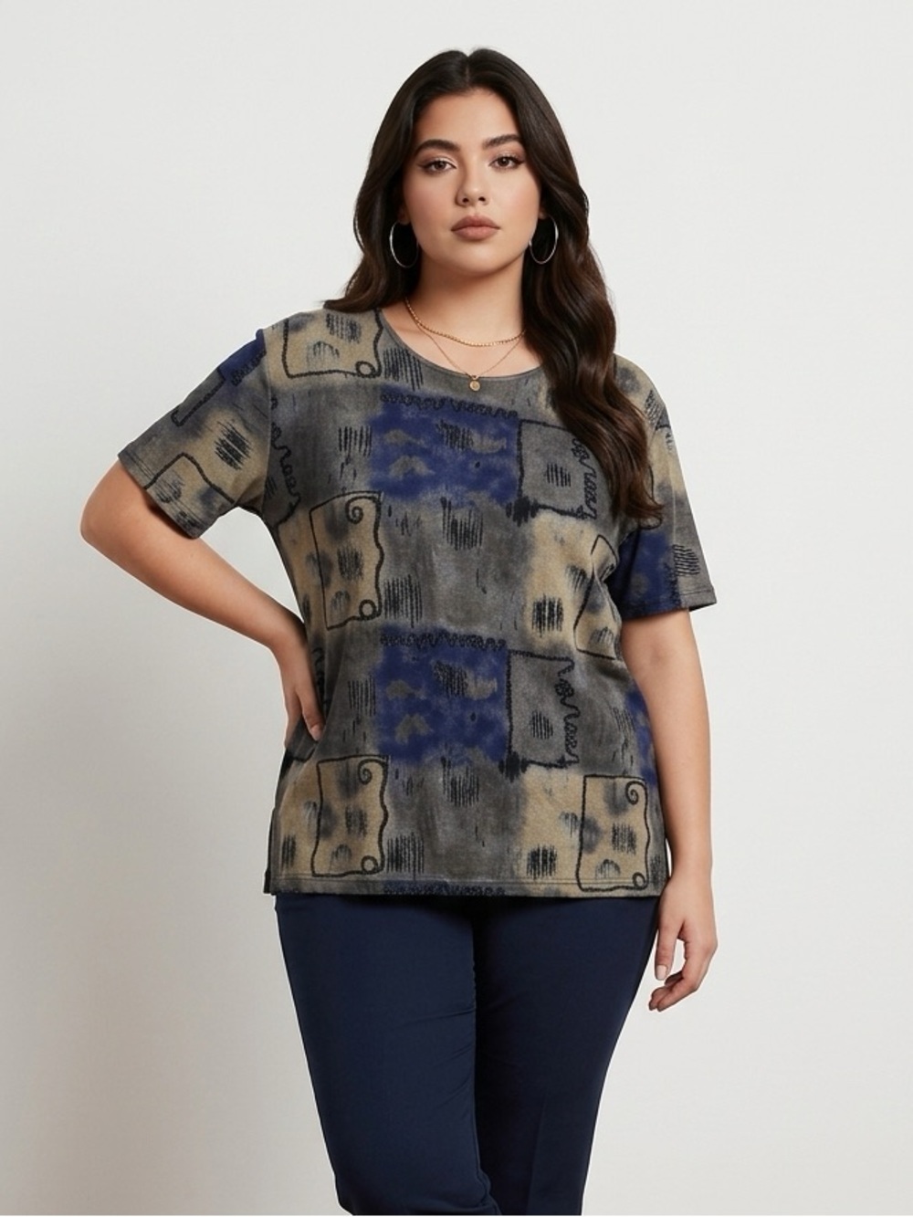 ⚡️Vintage Graphic Print T-Shirt with sequence Made in USA One Size Shoulder pads